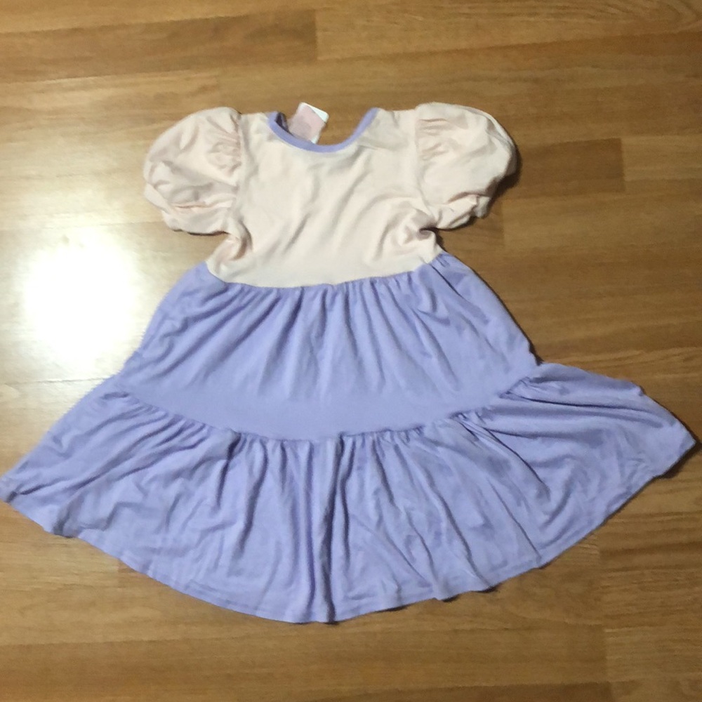 DotDotSmile Pink and Purple tier dress sz 5/6 - Picture 5 of 6